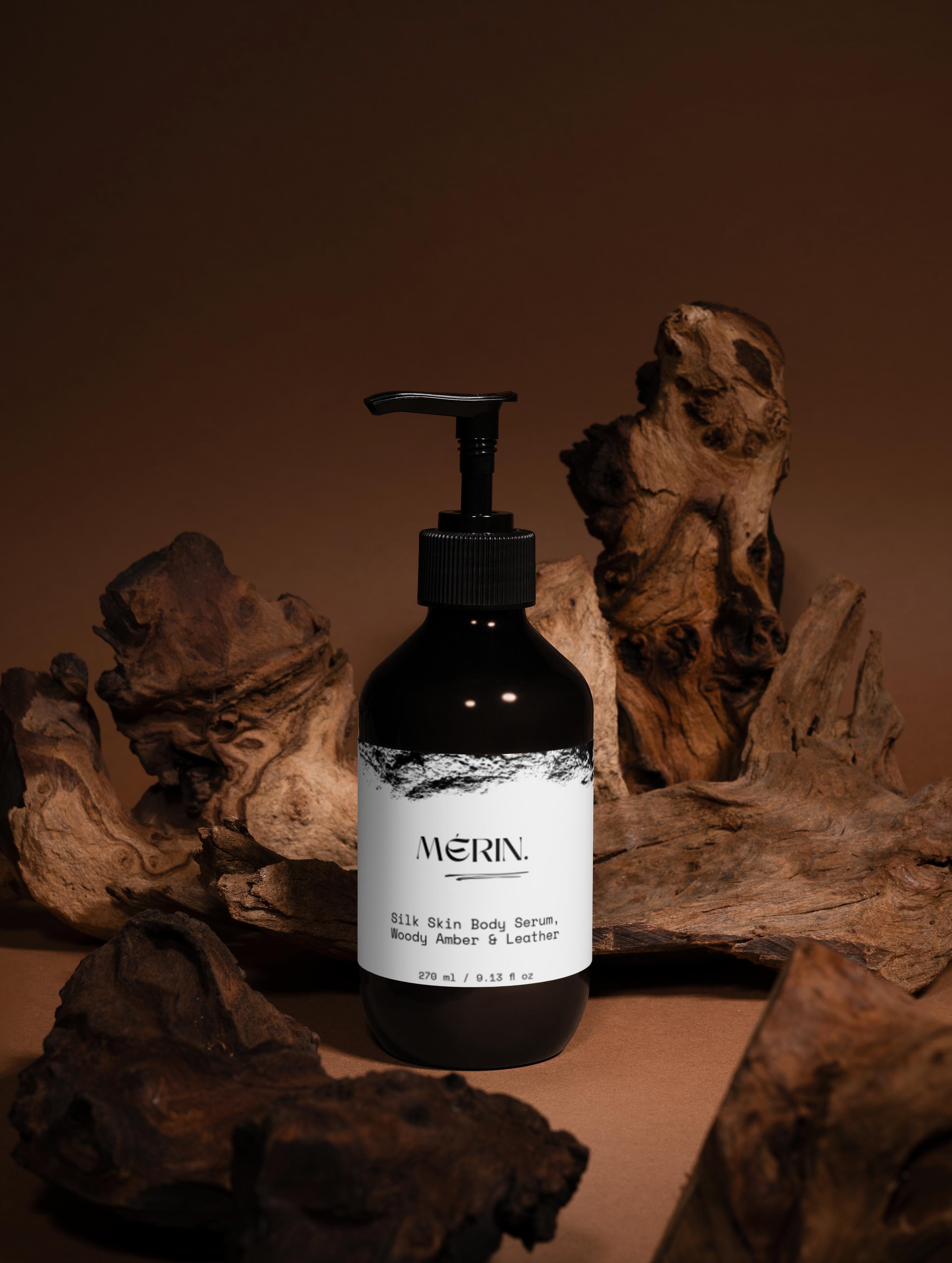 Silk Skin Body Serum, Woody Amber & Leather
